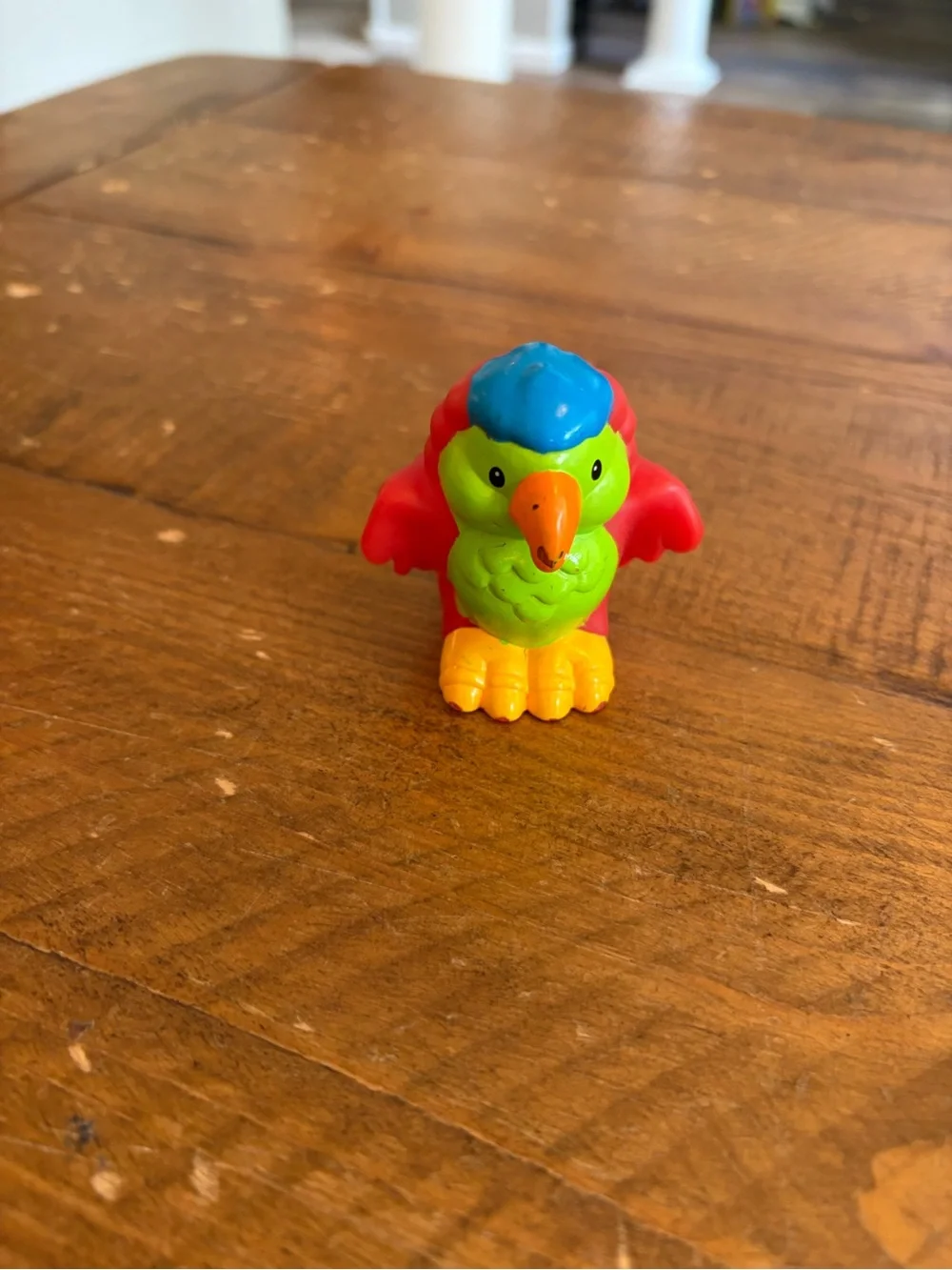 Fisher Price Little People red parrot blue top as is